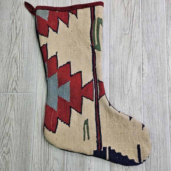 Set Of 4‎ Large Kilim Christmas Stockings Native American Aztec Four Lot - Picture 10 of 13